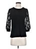 CeCe Black 3/4 Sleeve Top Size XXS - photo 1