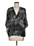 Topshop 100% Polyester Silver 3/4 Sleeve Blouse Size 6 - photo 1