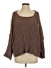 Pol 100% Polyester Brown Pullover Sweater Size S - photo 1