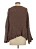 Pol 100% Polyester Brown Pullover Sweater Size S - photo 2