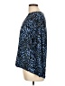 Dana Buchman Animal Print Blue Long Sleeve Blouse Size L - photo 5