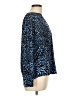 Dana Buchman Animal Print Blue Long Sleeve Blouse Size L - photo 4