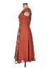 eShakti 100% Polyester Paisley Orange Cocktail Dress Size 6 - photo 5