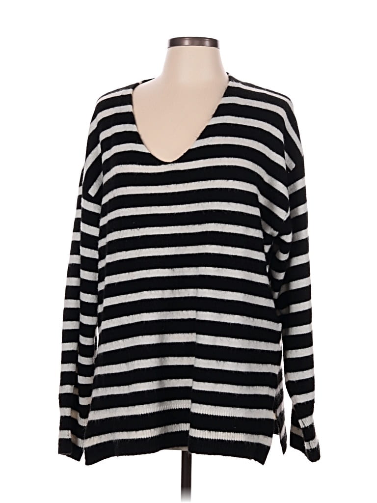 Pre-owned H&m Pullover Sweater In Black