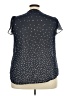 Fun2Fun 100% Polyester Stars Black Short Sleeve Blouse Size 2XL - photo 2