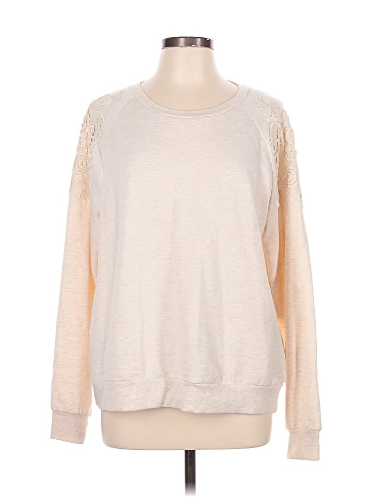 Pre-owned Gloria Vanderbilt Sweatshirt In Ivory