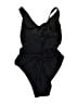 Unbranded Solid Black One Piece Swimsuit Size 2X - photo 2