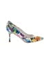 Donald J Pliner Floral Blue Heels Size 6 - photo 1