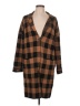 Nine West Plaid Brown Coat Size L - photo 1