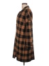 Nine West Plaid Brown Coat Size L - photo 5