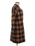Nine West Plaid Brown Coat Size L - photo 4