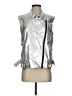 Rebecca Minkoff 100% Cotton Metallic Silver Vest Size S - photo 1