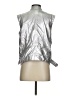 Rebecca Minkoff 100% Cotton Metallic Silver Vest Size S - photo 2