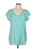 Express Teal Short Sleeve Top Size L - photo 1