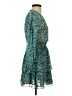 Zara 100% Polyester Floral Teal Cocktail Dress Size XS - photo 4