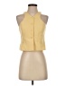 Zara Yellow Sleeveless Button-Down Shirt Size S - photo 1
