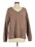 Pink Rose 100% Polyester Solid Brown Pullover Sweater Size M - photo 1