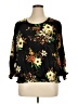 Milano Floral Black 3/4 Sleeve Blouse Size XL - photo 1