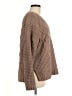 Pink Rose 100% Polyester Solid Brown Pullover Sweater Size M - photo 4