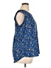 Pleione 100% Polyester Blue Short Sleeve Blouse Size XL - photo 4