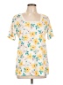 Lularoe Yellow Short Sleeve Blouse Size L - photo 1