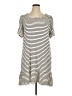 Max Studio Stripes Ivory Casual Dress Size 1X - photo 1