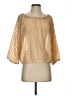 Gryphon New York 100% Polyester Gold 3/4 Sleeve Blouse Size XS - photo 1