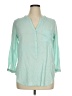 Old Navy 100% Cotton Teal 3/4 Sleeve Button-Down Shirt Size XL - photo 1