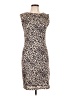 Rebecca Taylor 100% Polyester Animal Print Tan Cocktail Dress Size L - photo 1