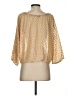 Gryphon New York 100% Polyester Gold 3/4 Sleeve Blouse Size XS - photo 2