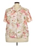 Alfred Dunner 100% Polyester Floral Ivory Short Sleeve Blouse Size 22 - photo 1