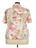 Alfred Dunner 100% Polyester Floral Ivory Short Sleeve Blouse Size 22 - photo 2