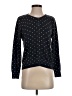 L.L.Bean 100% Cotton Polka Dots Blue Black Pullover Sweater Size S (petite) - photo 1