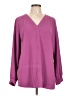 Soft Surroundings 100% Polyester Purple Long Sleeve Blouse Size L - photo 1