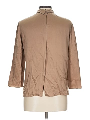 Vince. 3/4 Sleeve Silk Top (view 2)