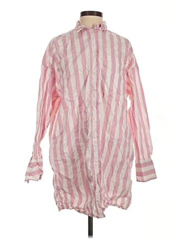 Monki Long Sleeve Button-Down Shirt (view 1)