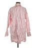 Monki 100% Cotton Stripes Pink Long Sleeve Button-Down Shirt Size S - photo 1