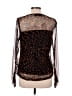 DKNY Animal Print Brown Long Sleeve Blouse Size L - photo 2