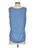 Ann Taylor 100% Polyester Blue Sleeveless T-Shirt Size S - photo 2