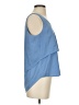 Ann Taylor 100% Polyester Blue Sleeveless T-Shirt Size S - photo 4