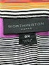 Worthington 100% Polyester Stripes Purple Short Sleeve Blouse Size 3X - photo 7