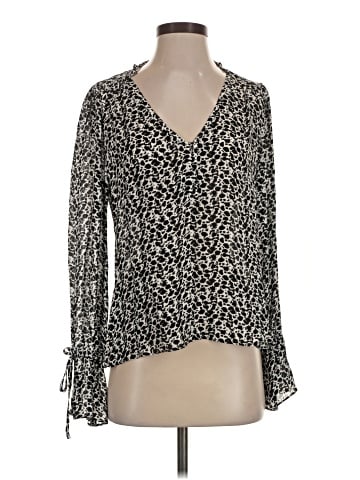Parker Long Sleeve Silk Top (view 1)
