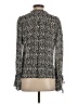 Parker Animal Print Black Long Sleeve Silk Top Size XS - photo 2