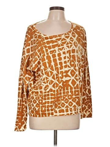 Garnet Hill Long Sleeve Silk Top (view 1)