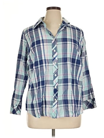 Talbots 3/4 Sleeve Button-Down Shirt (view 1)