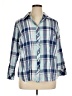 Talbots Plaid Blue 3/4 Sleeve Button-Down Shirt Size 1X - photo 1