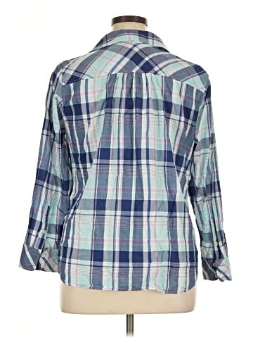 Talbots 3/4 Sleeve Button-Down Shirt (view 2)