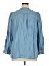 Talbots 100% Lyocell Blue 3/4 Sleeve Button-Down Shirt Size 1X - photo 2