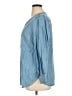 Talbots 100% Lyocell Blue 3/4 Sleeve Button-Down Shirt Size 1X - photo 5