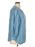 Talbots 100% Lyocell Blue 3/4 Sleeve Button-Down Shirt Size 1X - photo 4